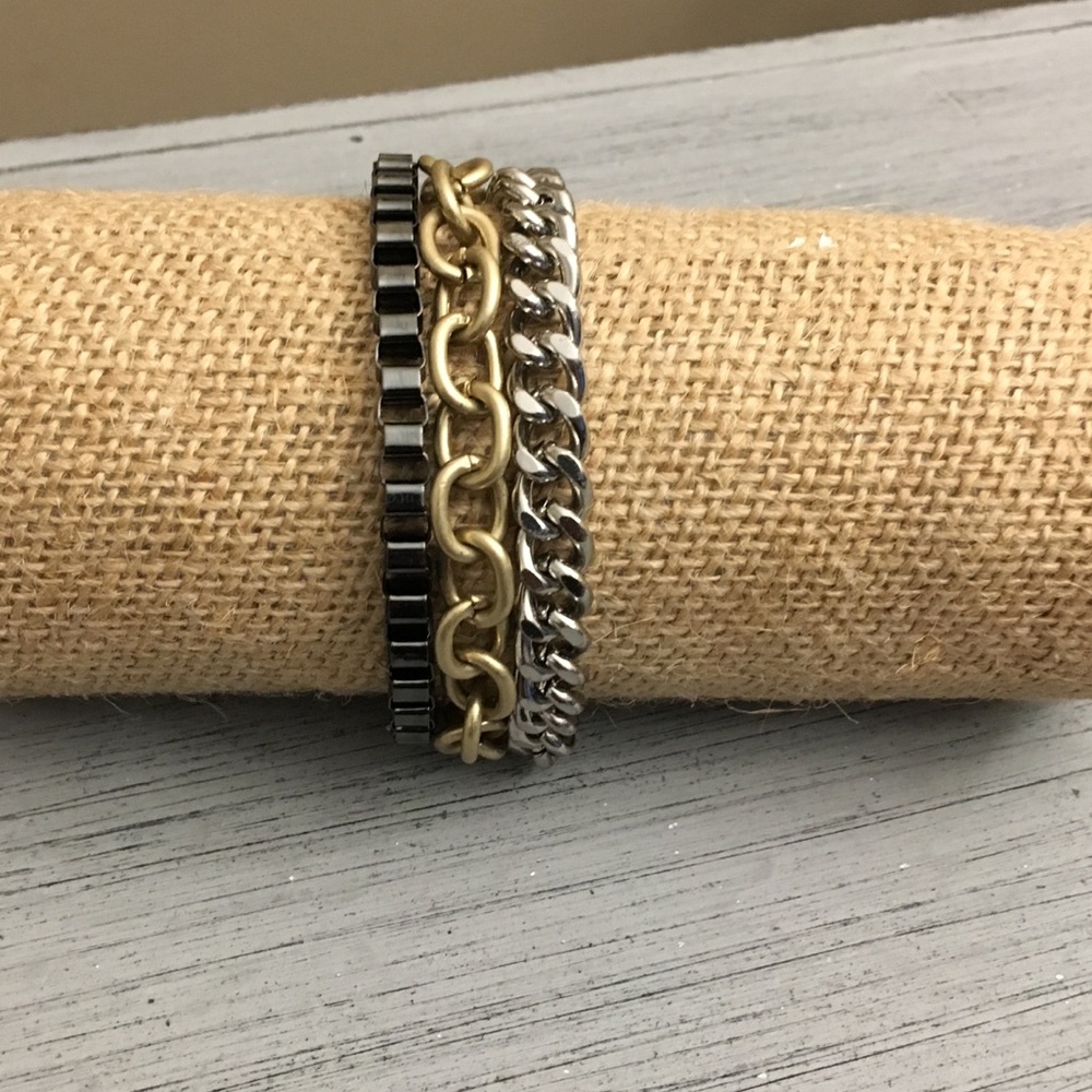 Cookie Lee Mixed metal chain bracelet